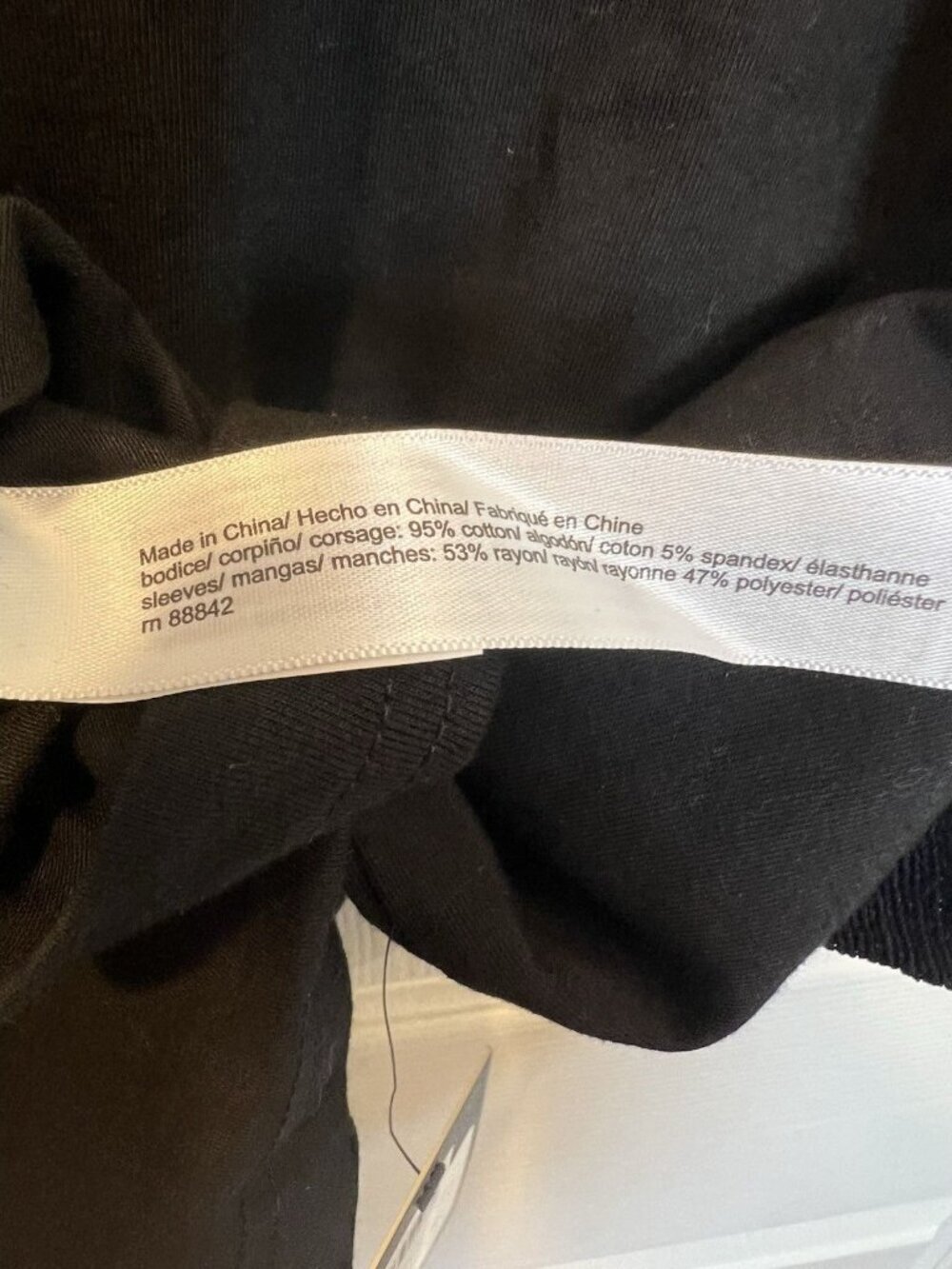Eloquii Women's Black Ruffle Sleeve Tee Top Size 18/20 Cotton Blend Stretch NWT - Picture 9 of 10